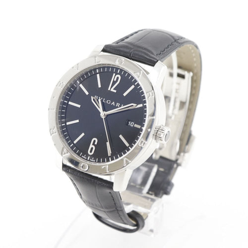 Bvlgari Stainless Steel Leather Automatic Winding Analog — view 2