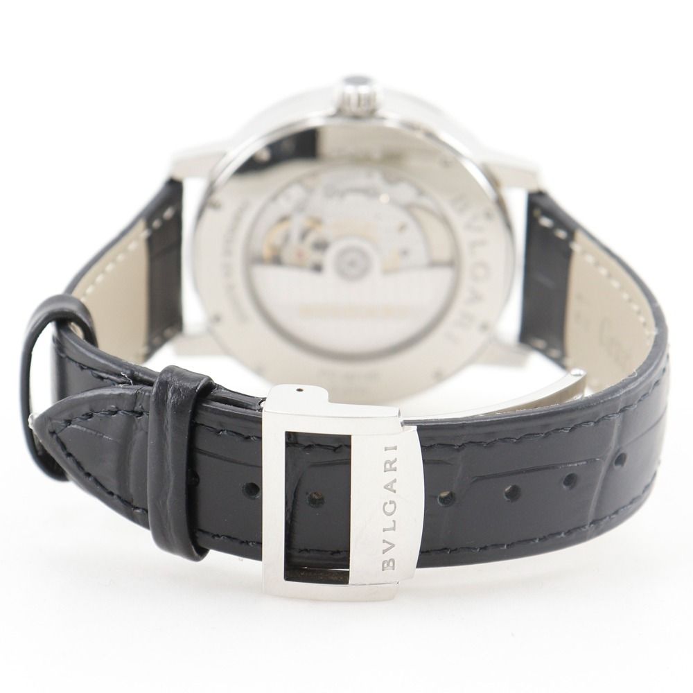 Bvlgari Stainless Steel Leather Automatic Winding Analog — view 5