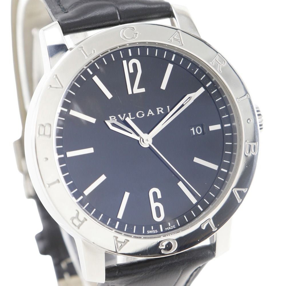 Bvlgari Stainless Steel Leather Automatic Winding Analog — view 3