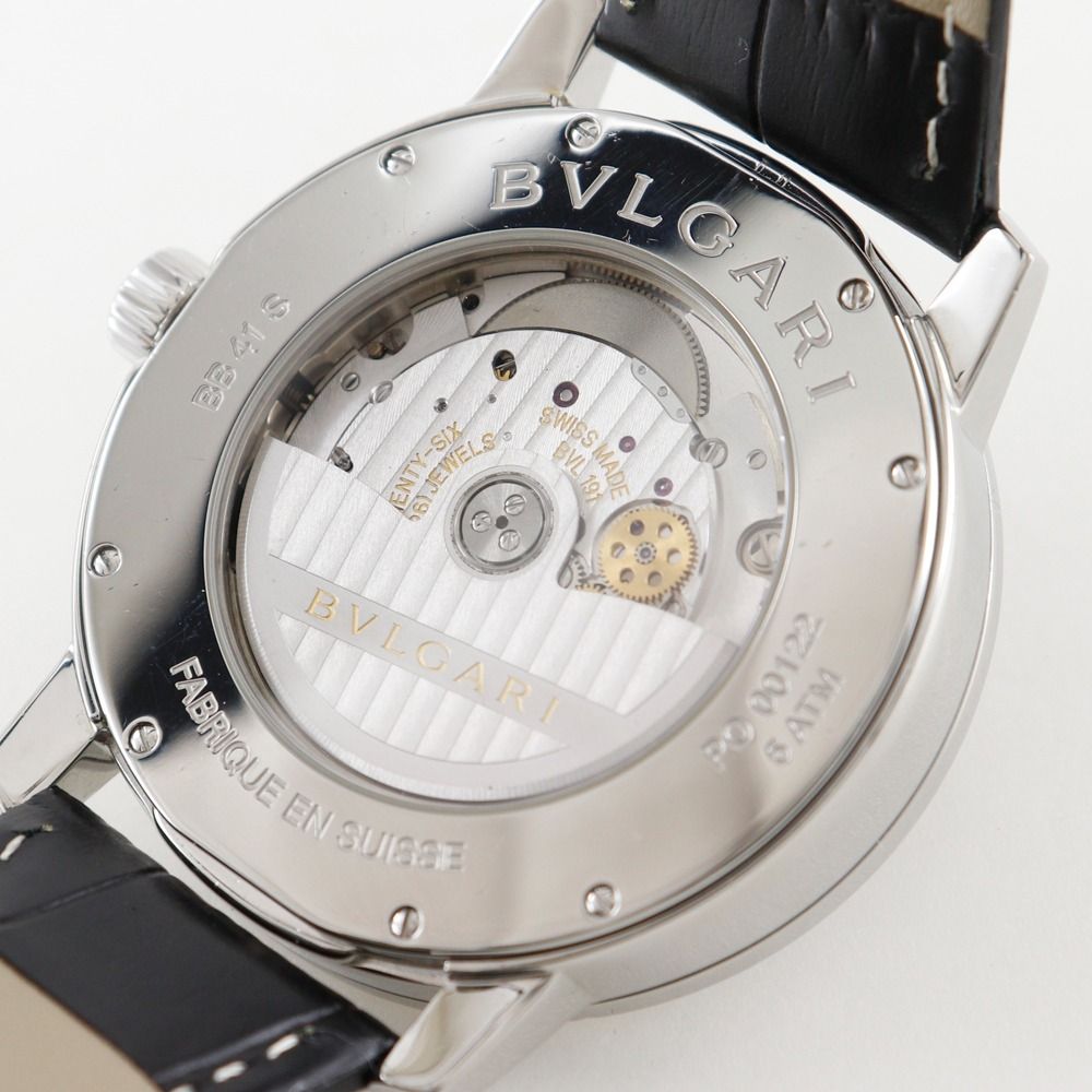 Bvlgari Stainless Steel Leather Automatic Winding Analog — view 7