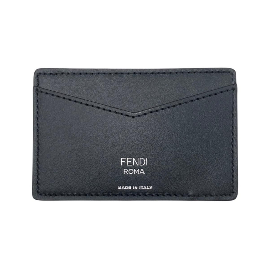 Fendi Card Case Leather Zucca Pattern FF Logo Brown Black — view 2