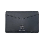 Fendi Card Case Leather Zucca Pattern FF Logo Brown Black — view 2