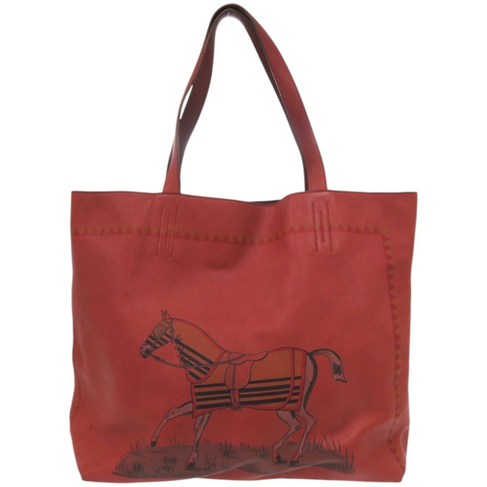 Hermes Double Sens 45 Reversible Bicolor Leather Veau Sikkim Red — view 5