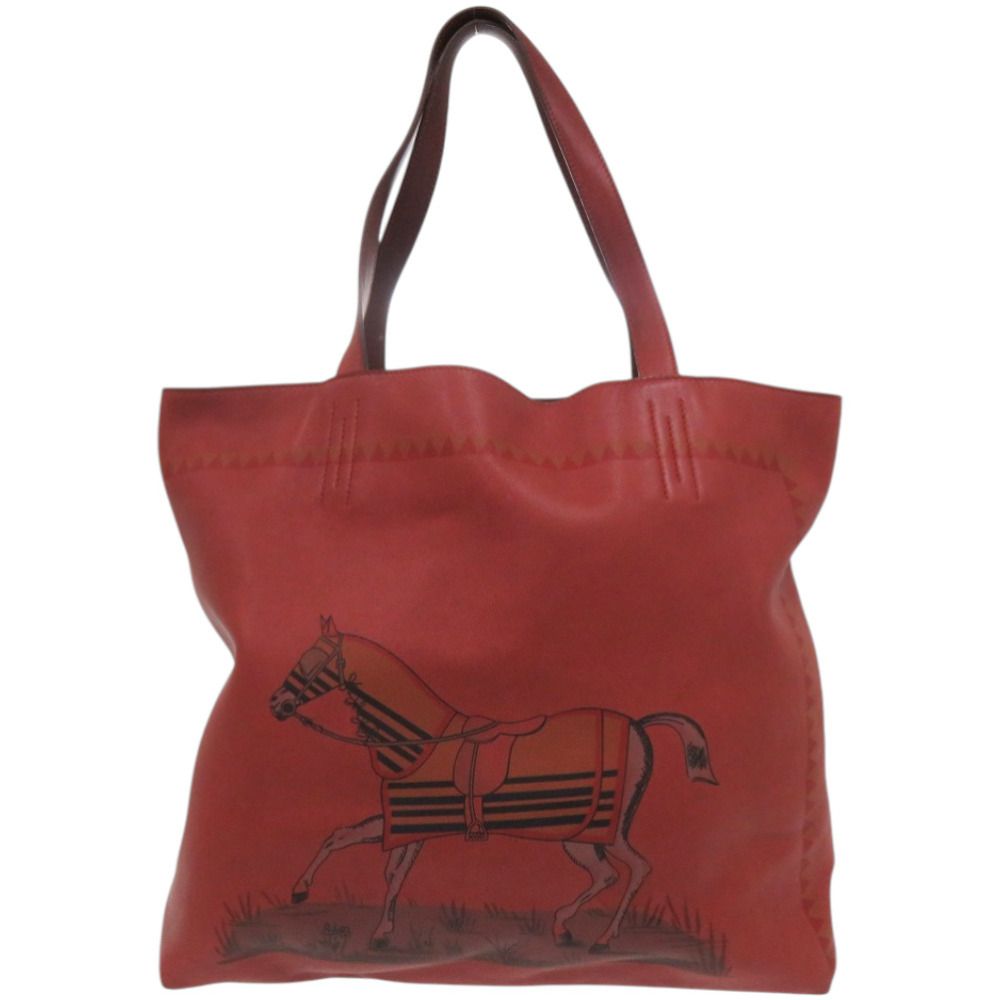 Hermes Double Sens 45 Reversible Bicolor Leather Veau Sikkim Red — view 4