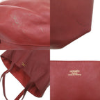Hermes Double Sens 45 Reversible Bicolor Leather Veau Sikkim Red — view 9
