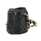 Chanel Quilted Mini Drawstring Chain Shoulder Bag Leather — view 4