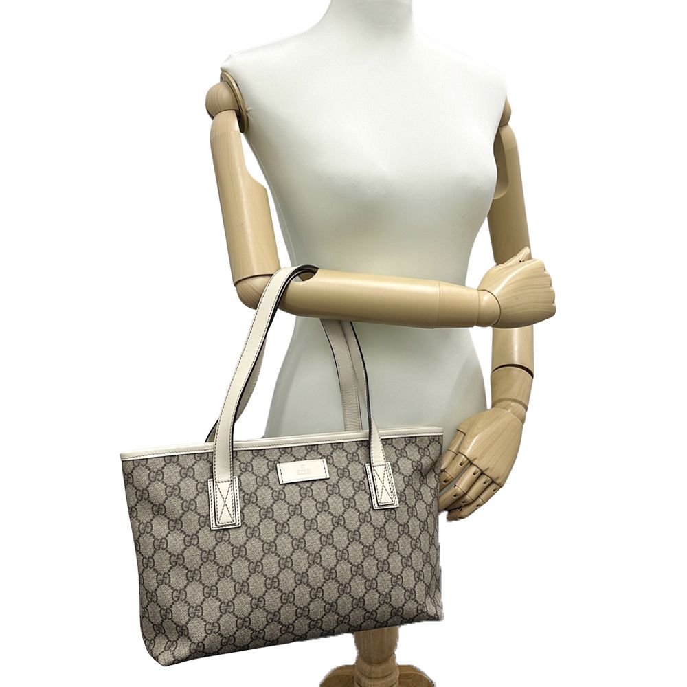 Gucci GG Supreme Tote Brown White Mini — view 7