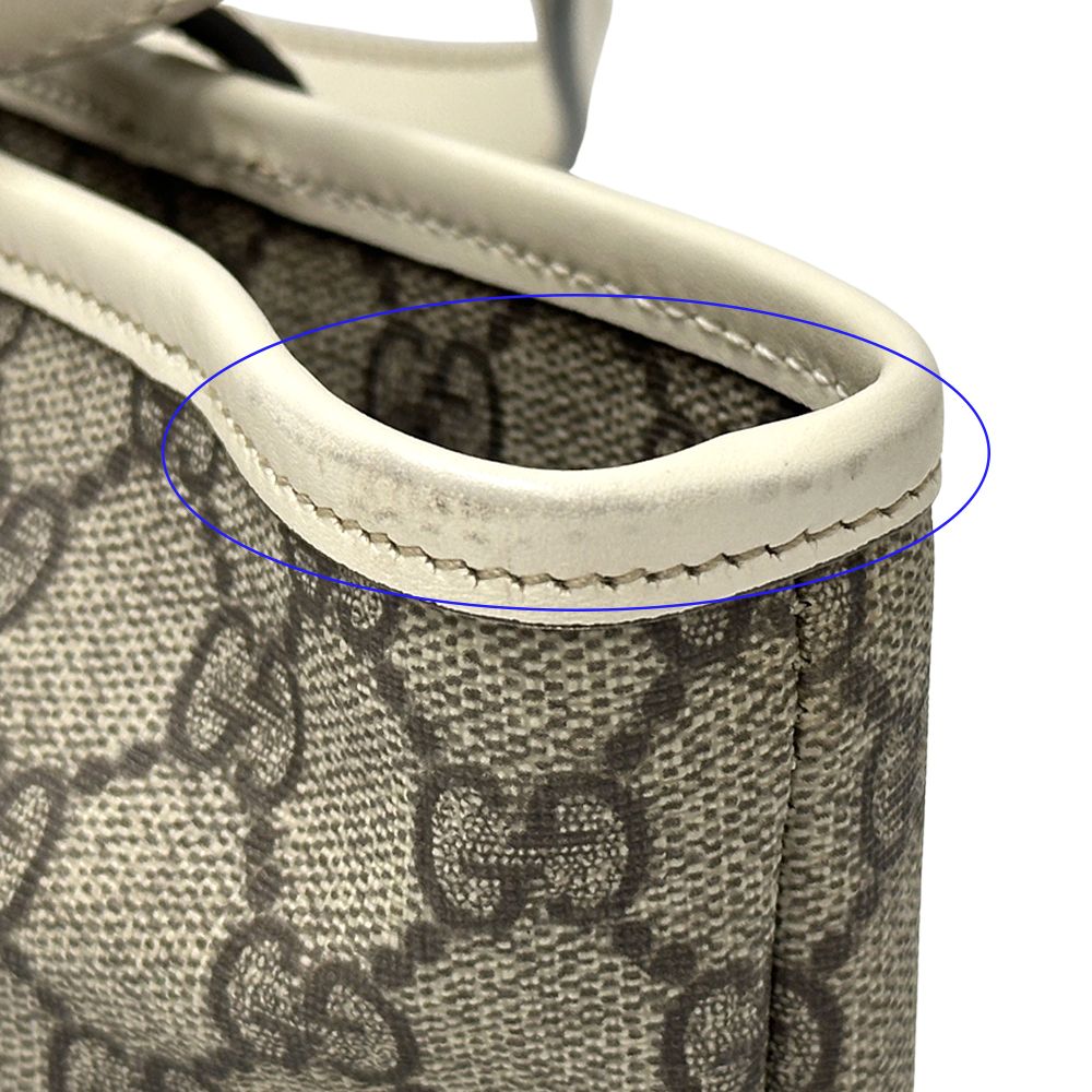 Gucci GG Supreme Tote Brown White Mini — view 9