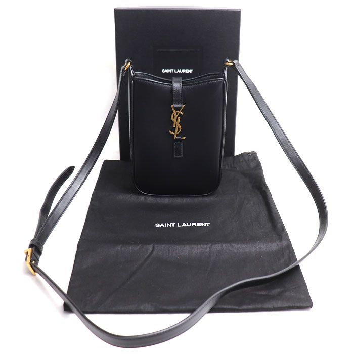 Saint Laurent Mini Vertical Shoulder Bag Black — view 7