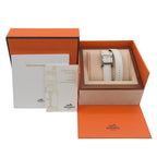 Hermes Watch Double Tour Stainless Steel Smooth Leather Silver — view 9