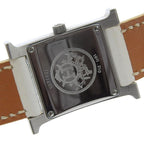 Hermes Watch Double Tour Stainless Steel Smooth Leather Silver — view 5