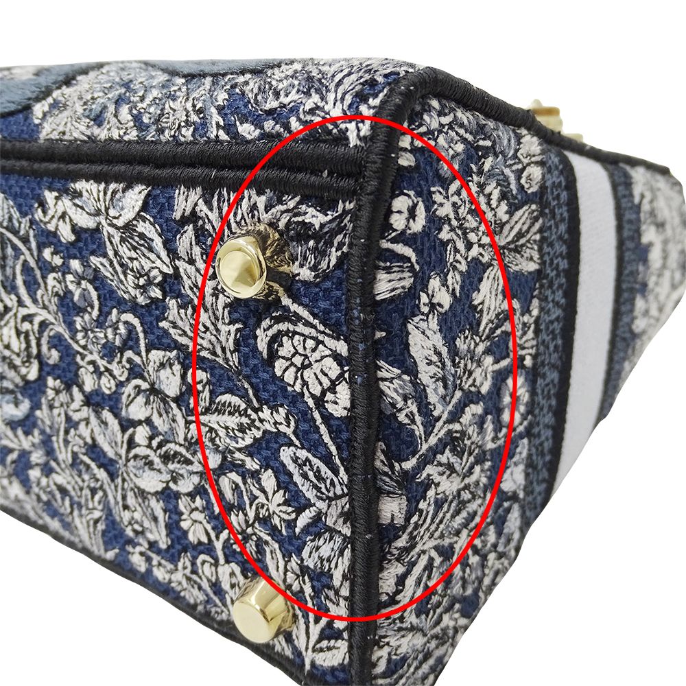 Dior 2-Way Shoulder Bag Lady Delight Jacquard Blue Navy — view 9