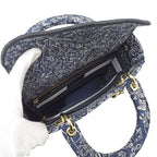 Dior 2-Way Shoulder Bag Lady Delight Jacquard Blue Navy — view 5