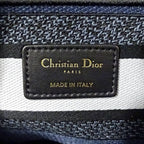 Dior 2-Way Shoulder Bag Lady Delight Jacquard Blue Navy — view 6