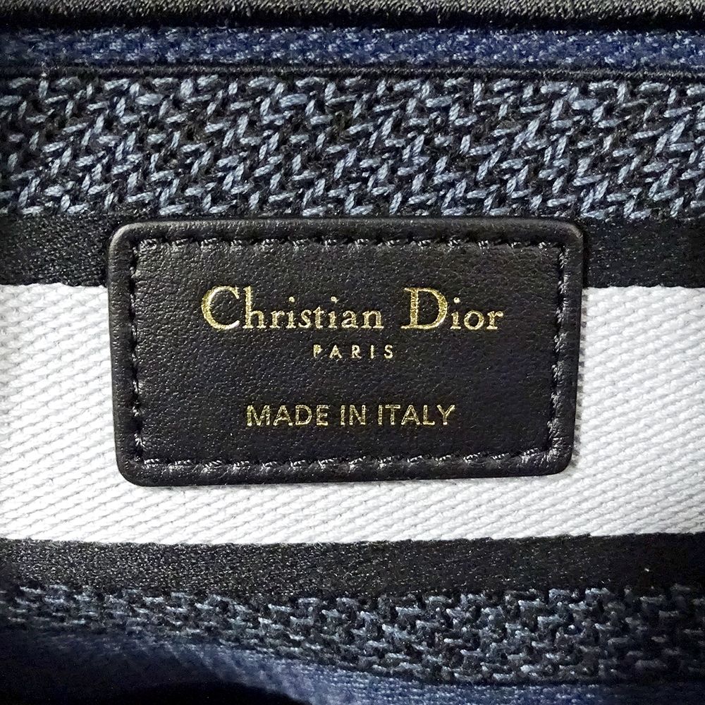 Dior 2-Way Shoulder Bag Lady Delight Jacquard Blue Navy — view 6