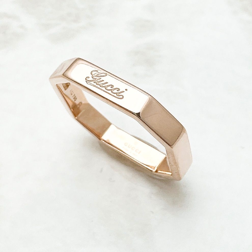 Gucci Octagonal Pink Gold Ring — view 2