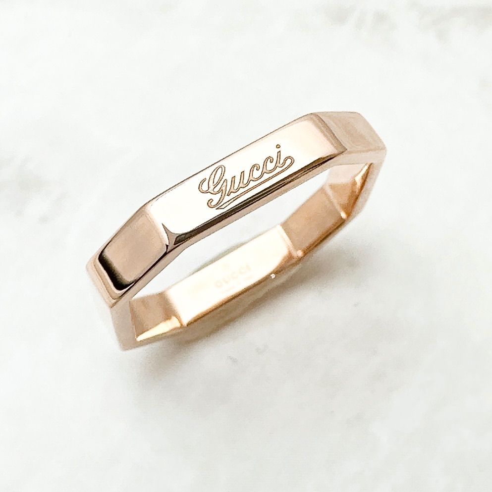 Gucci Octagonal Pink Gold Ring — view 4