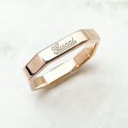 Gucci Octagonal Pink Gold Ring