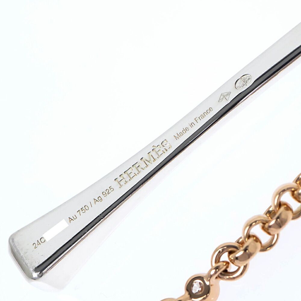 Hermes Single Earrings Mix-and-h Clou de Forge Diamond — view 6