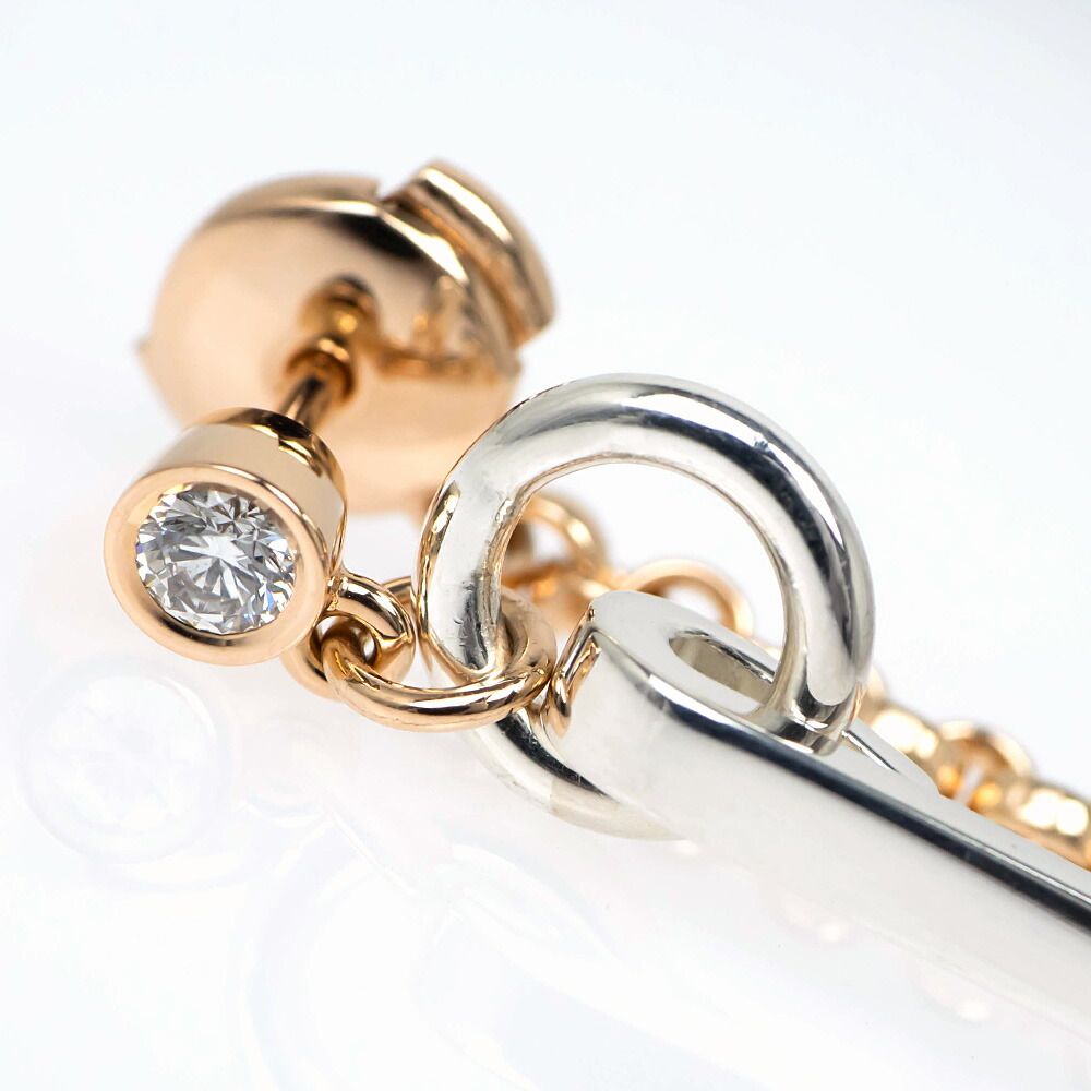 Hermes Single Earrings Mix-and-h Clou de Forge Diamond — view 4
