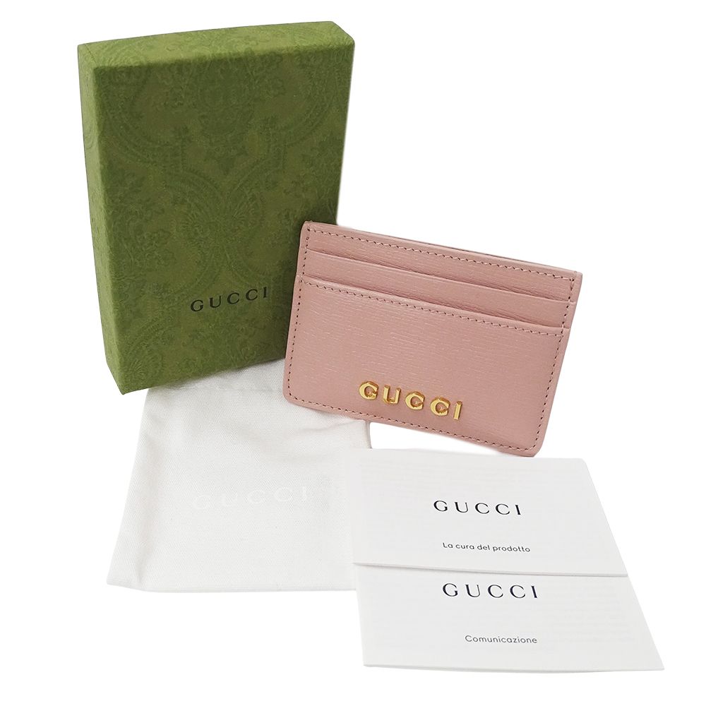 Gucci Card Case Leather Pink Fixed Era Logo — view 6