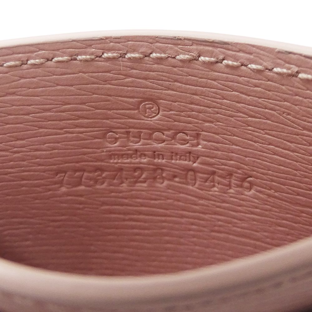 Gucci Card Case Leather Pink Fixed Era Logo — view 5