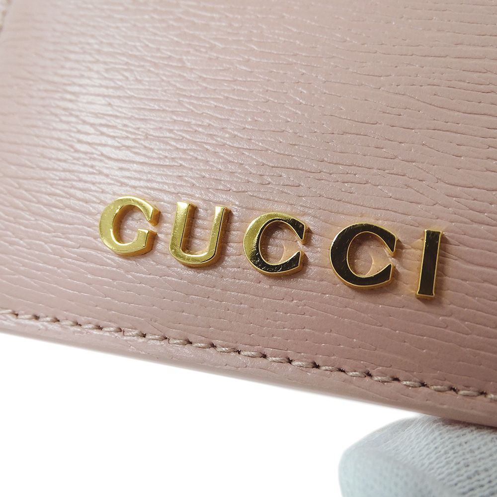Gucci Card Case Leather Pink Fixed Era Logo — view 7