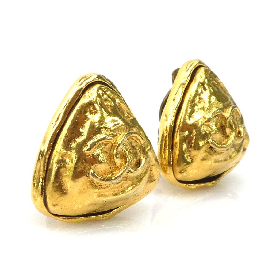 Chanel Earrings CC Logo Gold Plated — view 2
