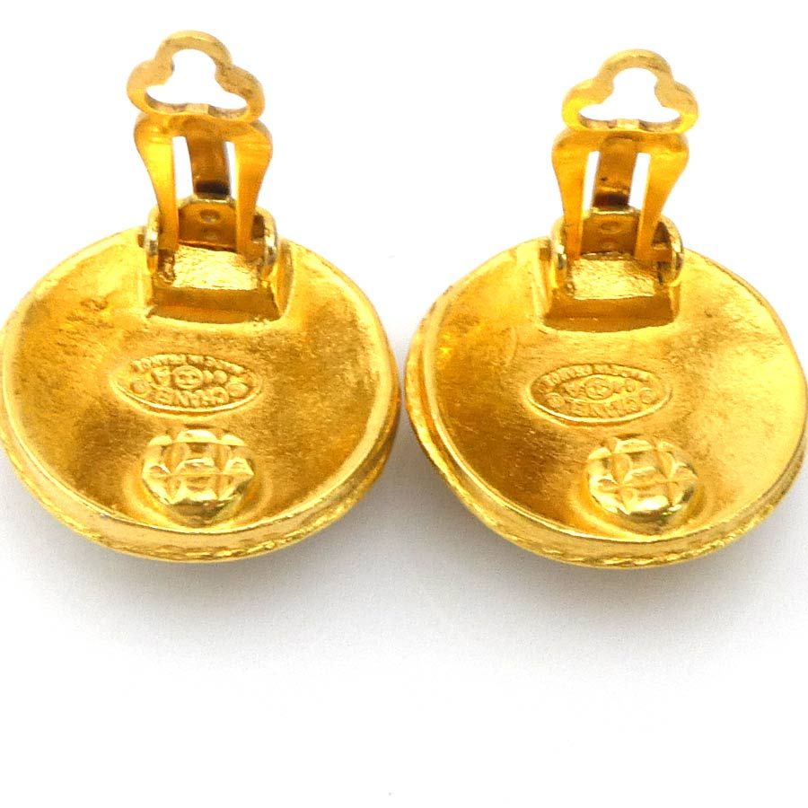 Chanel Earrings CC Logo Gold Plated — view 6