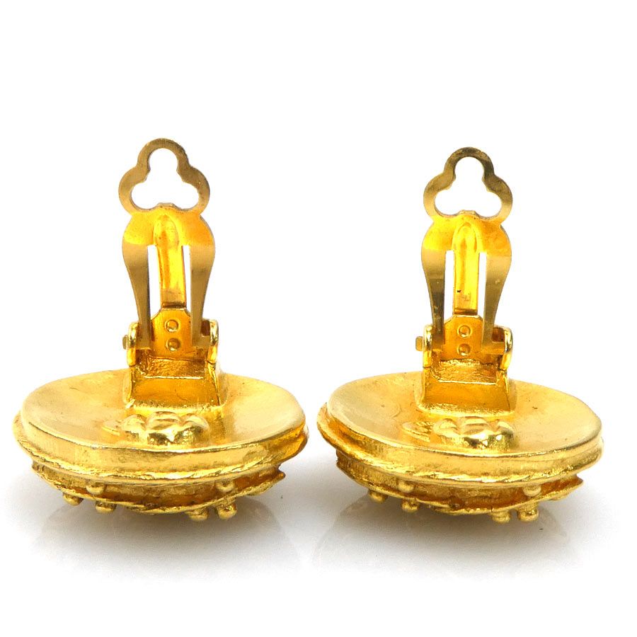 Chanel Earrings CC Logo Gold Plated — view 5