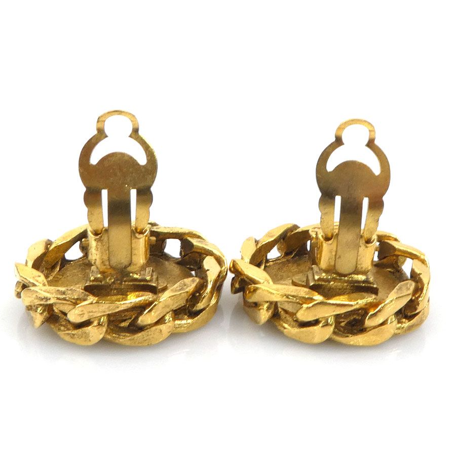 Chanel Earrings CC Logo Gold Plated — view 5