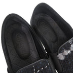Chanel CC Logo Tweed Slip Ons Sneakers Suede Black — view 7