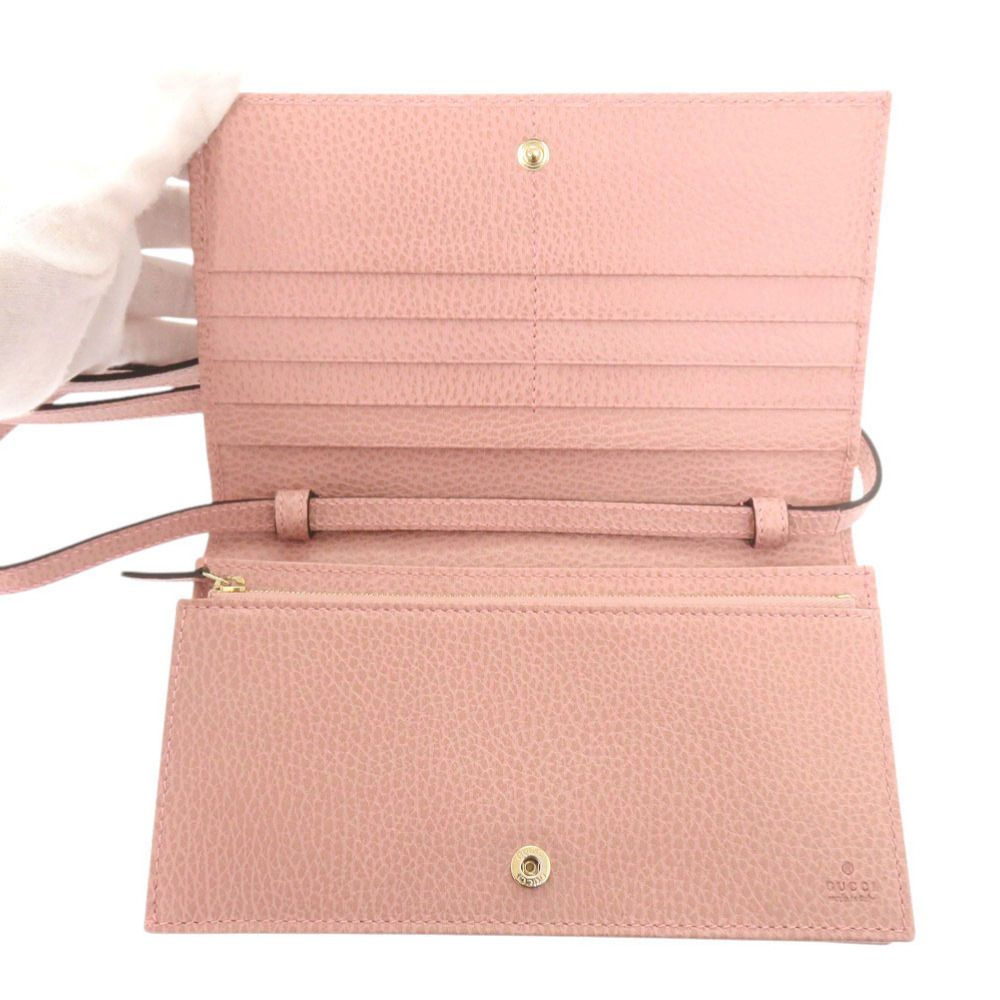Gucci Swing Leather Pink Shoulder Wallet — view 8