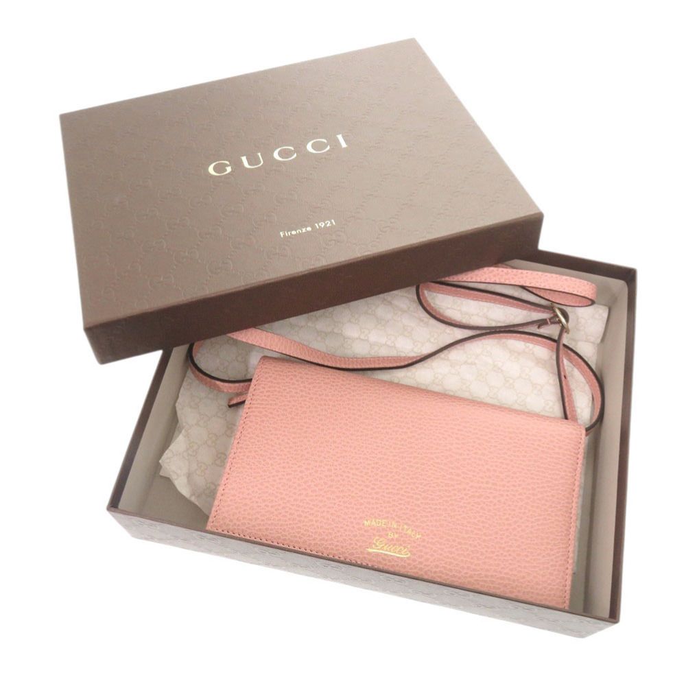 Gucci Swing Leather Pink Shoulder Wallet — view 2