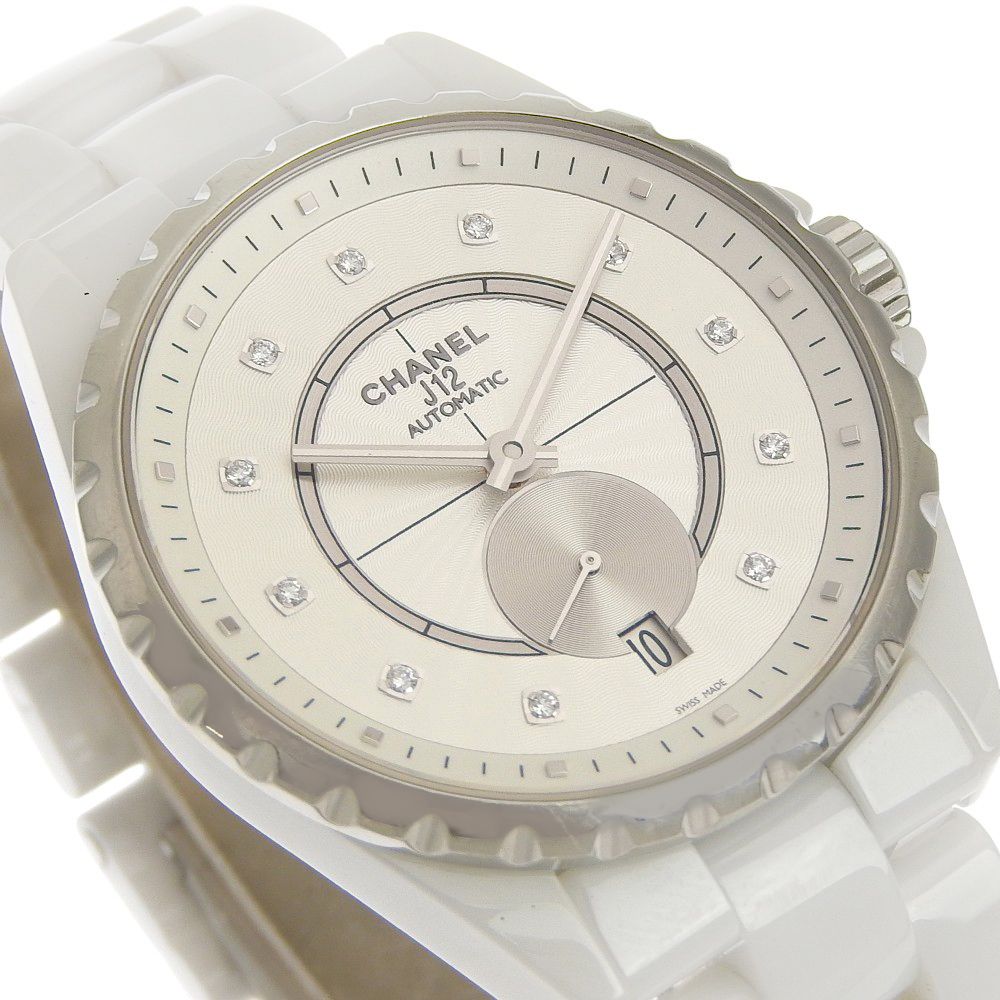 Chanel Diamond White Ceramic Watch — view 3