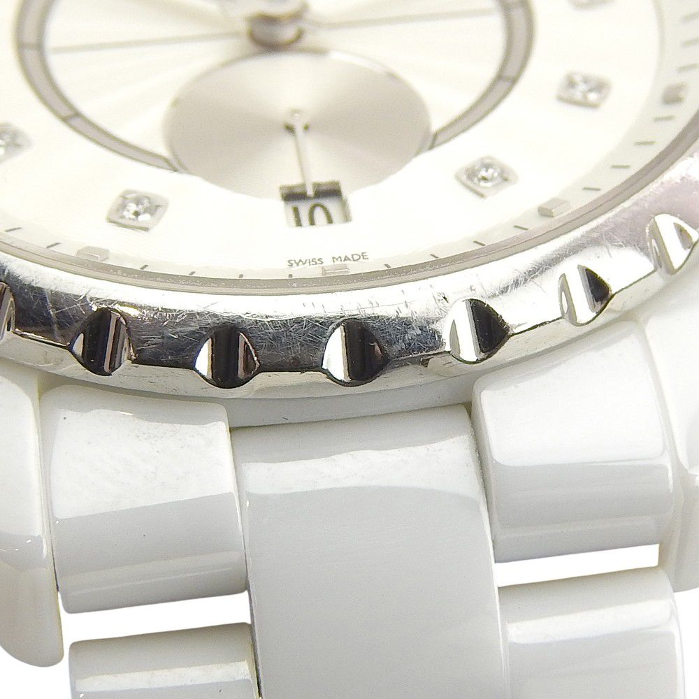Chanel Diamond White Ceramic Watch — view 9