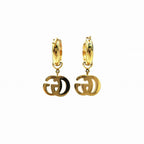 Gucci 18K Yellow Gold Earrings Double Hoop — view 2