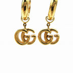 Gucci 18K Yellow Gold Earrings Double Hoop — view 3