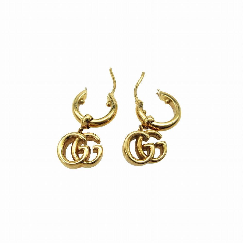 Gucci 18K Yellow Gold Earrings Double Hoop — view 4
