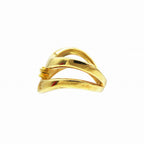 Celine Diamond 18K Yellow Gold 750 Logo Ring — view 4
