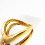 Celine Diamond 18K Yellow Gold 750 Logo Ring — view 7