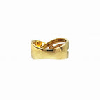 Celine Diamond 18K Yellow Gold 750 Logo Ring — view 5