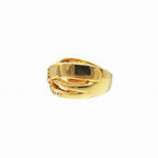 Celine Diamond 18K Yellow Gold 750 Logo Ring — view 4