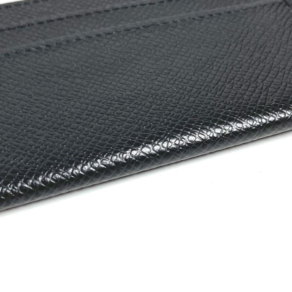 Louis Vuitton Card Case Holder Double Taiga Leather Black — view 6