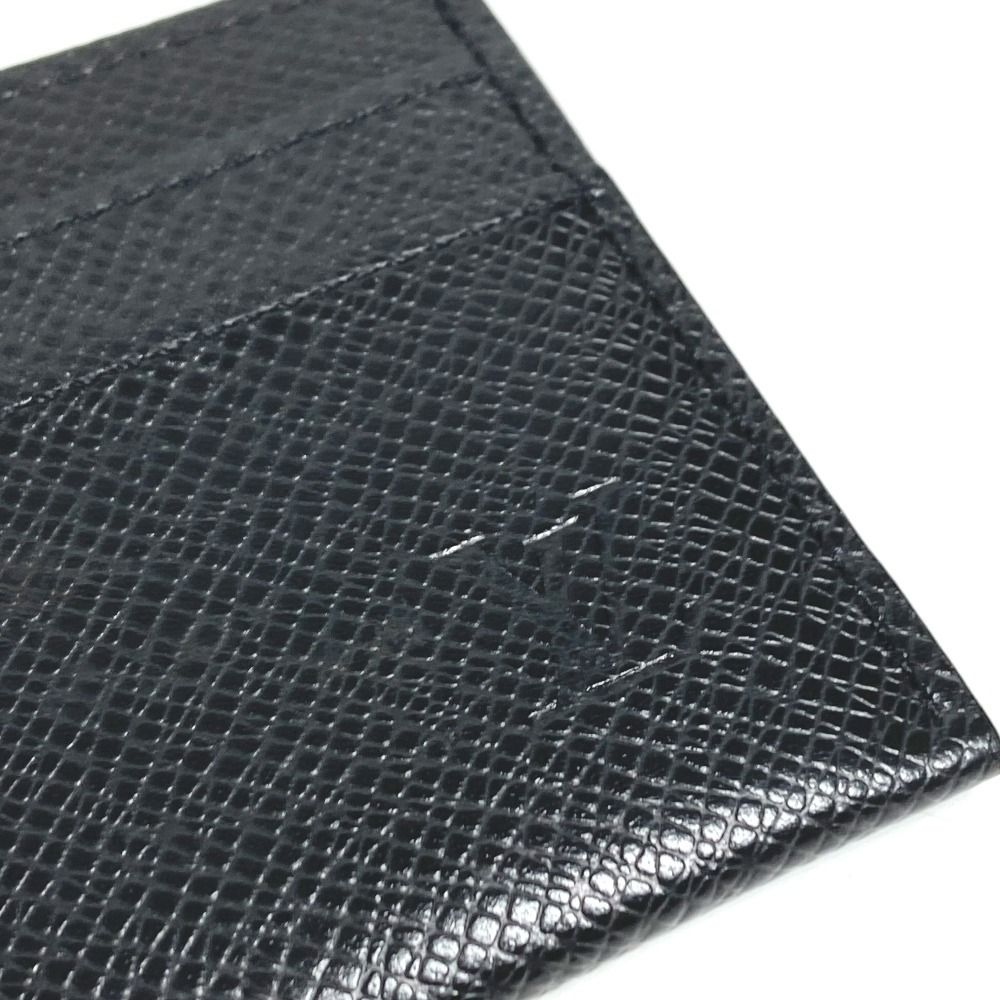 Louis Vuitton Card Case Holder Double Taiga Leather Black — view 8