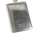 Hermes Key Holder Logo Enamel Metal Silver — view 6