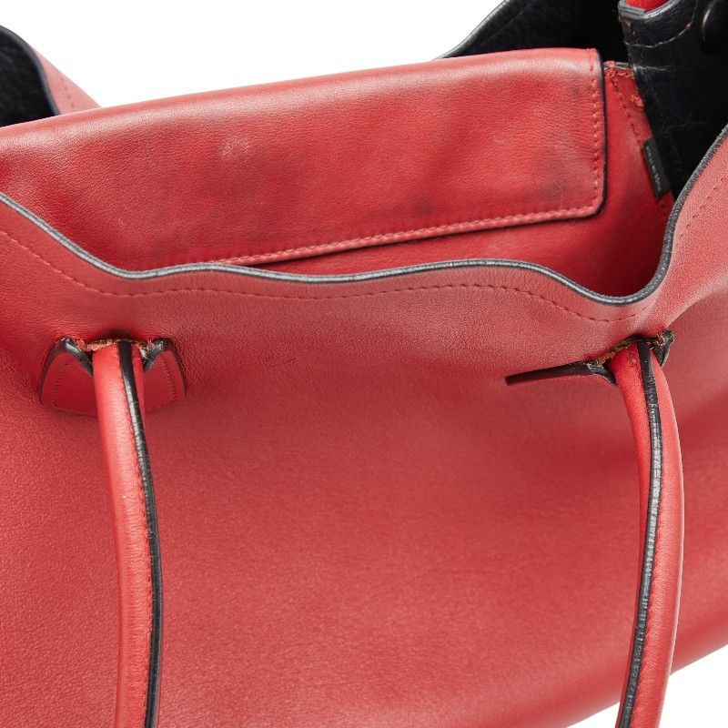 Prada Tote Shoulder Bag Red Leather — view 9