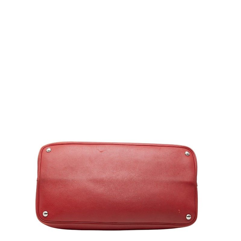 Prada Tote Shoulder Bag Red Leather — view 3