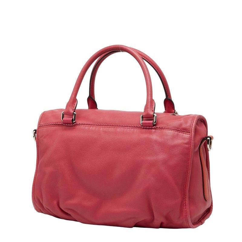 Loewe Anagram Tassel Shoulder Bag 2-Way Pink Red Leather — view 2