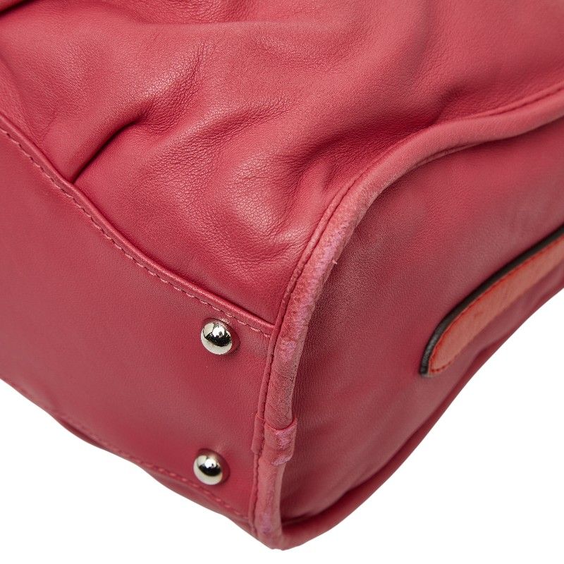 Loewe Anagram Tassel Shoulder Bag 2-Way Pink Red Leather — view 4